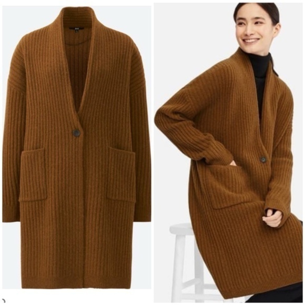💋Uniqlo Women's Cardigan in Rich Brown size S